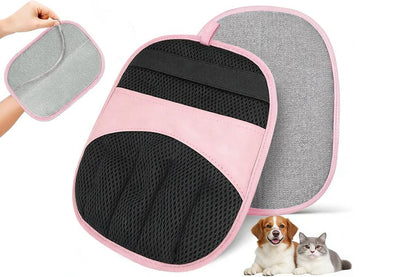 Electrostatic Pet Hair Remover Gloves Reusable Pink