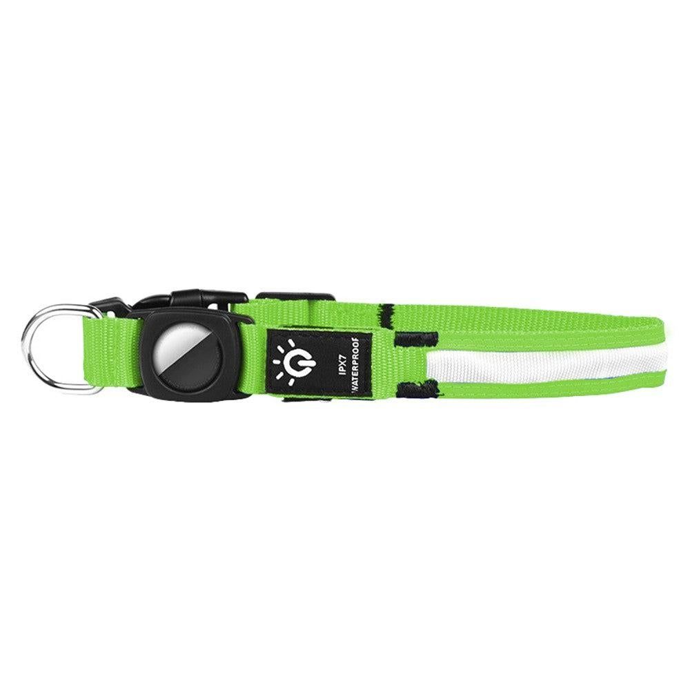 Luminous LED Pet Dog Collar Light-up USB Rechargeable Dog Collar Green (2)