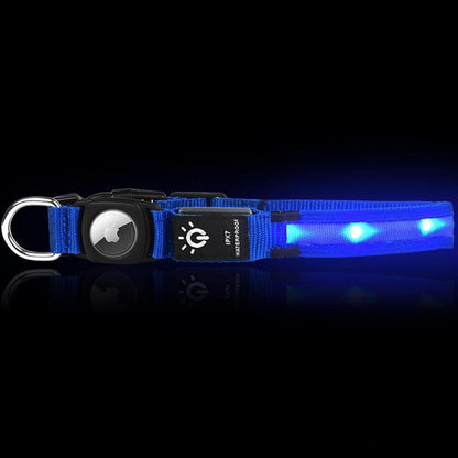 Luminous LED Pet Dog Collar Light-up USB Rechargeable Dog Collar Blue (2)