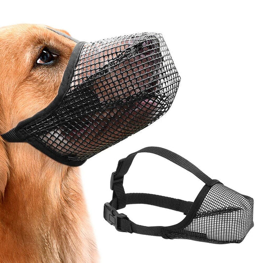 Soft Mesh Covered Dog Muzzle with Adjustable Straps Anti-Biting