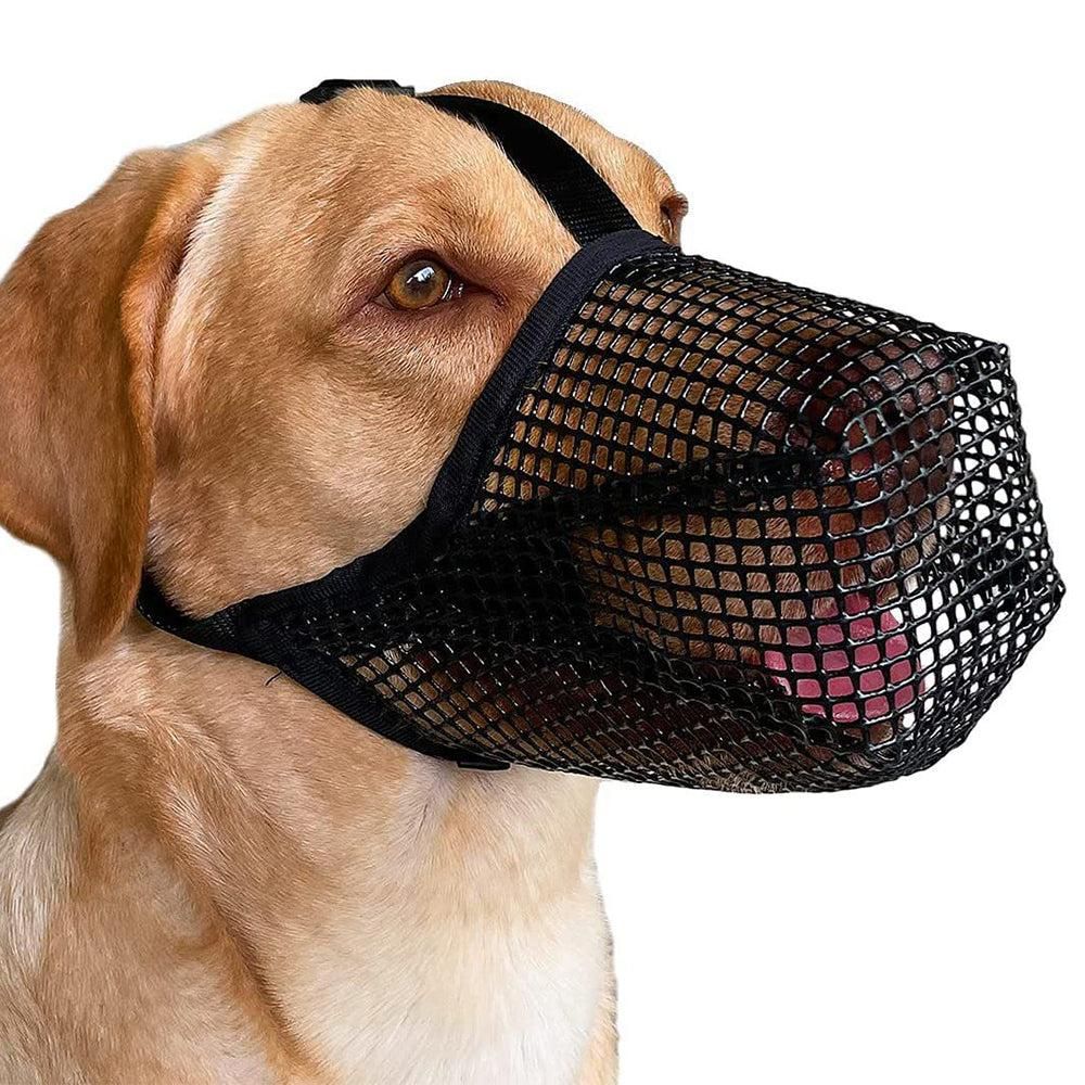 Soft Mesh Covered Dog Muzzle with Adjustable Straps Anti-Biting