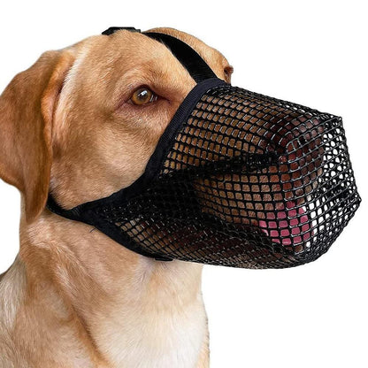 Soft Mesh Covered Dog Muzzle with Adjustable Straps Anti-Biting