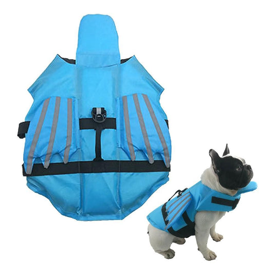 Dog Life Jacket Wings Pet Life Vest Adjustable Dog Flotation Swim Vest | Blue (3)