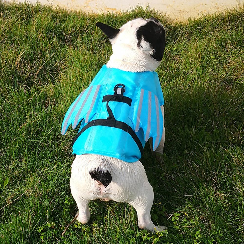 Dog Life Jacket Wings Pet Life Vest Adjustable Dog Flotation Swim Vest | Blue (3)