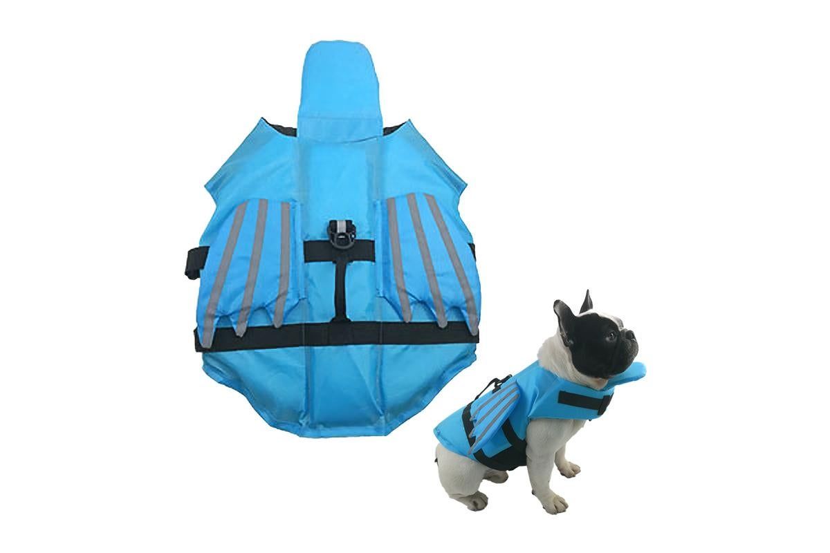 Dog Life Jacket Wings Pet Life Vest Adjustable Dog Flotation Swim Vest | Blue (3)