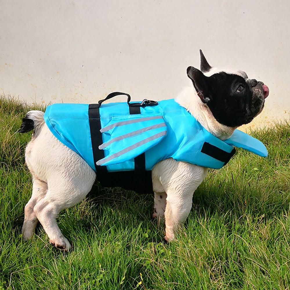 Dog Life Jacket Wings Pet Life Vest Adjustable Dog Flotation Swim Vest | Blue (2)