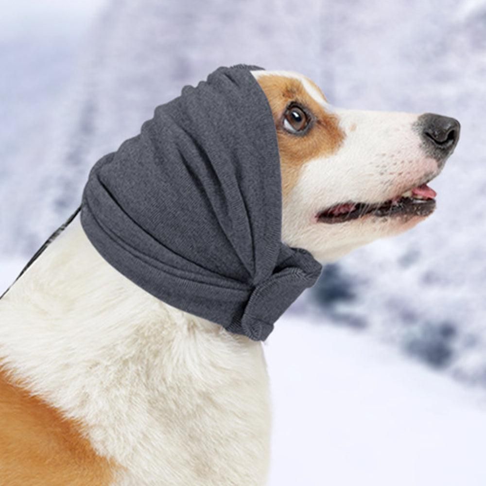 Dog Calming Ear Wraps Ear Protection Cover Pet Dog Head Muff Dark Gray (3)
