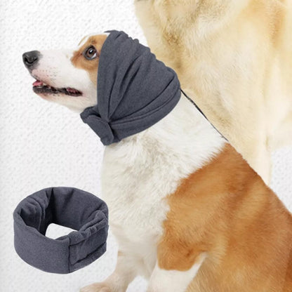 Dog Calming Ear Wraps Ear Protection Cover Pet Dog Head Muff Dark Gray (2)