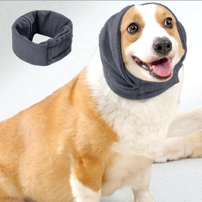 Dog Calming Ear Wraps Ear Protection Cover Pet Dog Head Muff Dark Gray (2)
