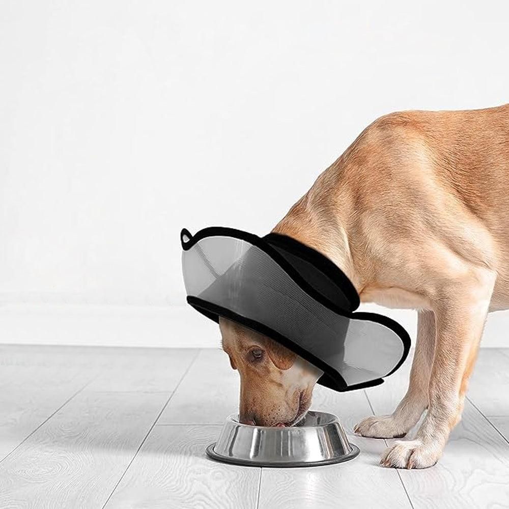 Black Soft Adjustable Pet Elizabethan Cone Collar | Size S