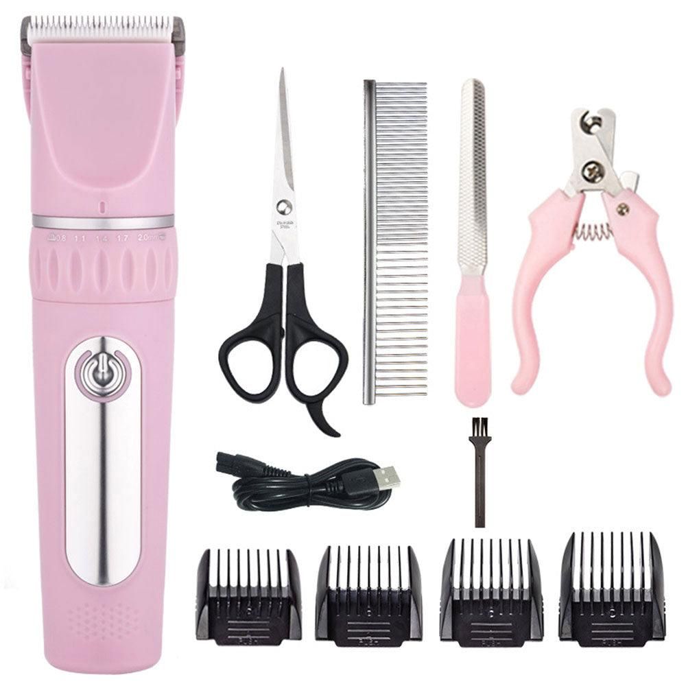 Electric Dog Cat Grooming Kit Cordless Pet Hair Shaver Scissors