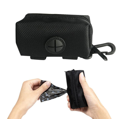 Dog Poop Bag Dispenser with Holder | Puppy Walking Cleanup | Black