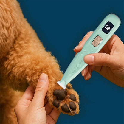 Cordless LED Dual-Speed Pet Paw Trimmer for Dogs & Cats Green