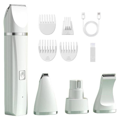 Pet Grooming Kit Cat Dog Clippers Pet Hair Trimmer Electric Shaver White