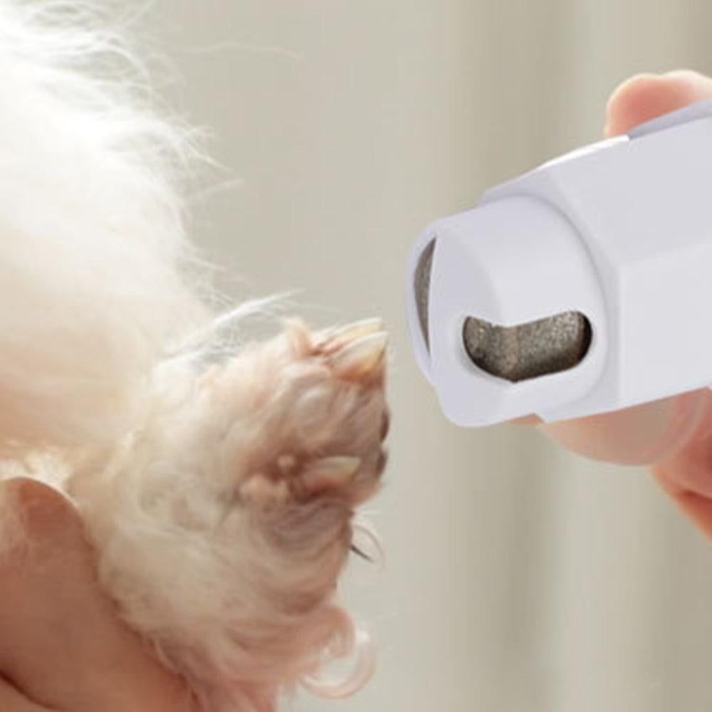 Pet Electric Nail Grinder Clippers Dog Cat LED Light Grooming Trimmer