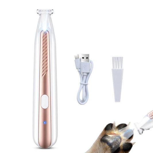 Pet Dog Paw Trimmer with LED Light Cordless Electric Pet Paw Grooming