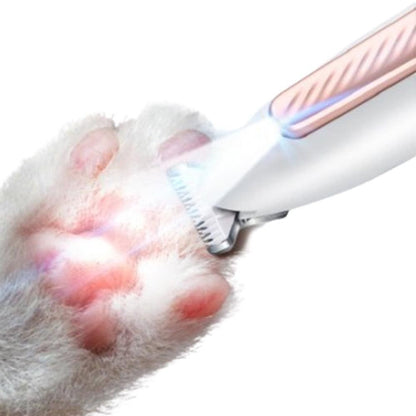 Pet Dog Paw Trimmer with LED Light Cordless Electric Pet Paw Grooming