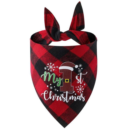 Christmas Pet Triangle Scarf Dog Bandana Pet Wearable Accessories Red | Elk