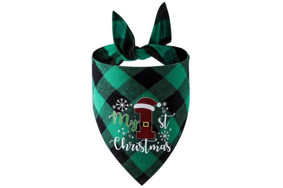 Christmas Pet Triangle Scarf Dog Bandana Pet Wearable Accessories Red | Elk