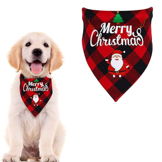 Christmas Pet Triangle Scarf Dog Bandana Pet Wearable Accessories Red | Hat