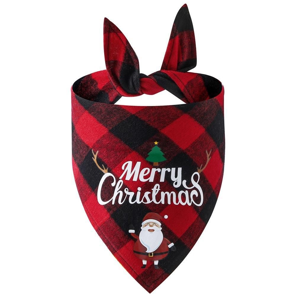 Christmas Pet Triangle Scarf Dog Bandana Pet Wearable Accessories Red | Hat