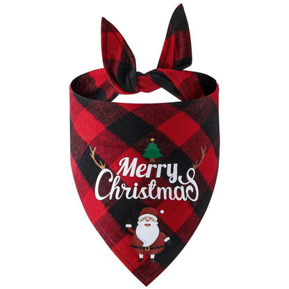 Christmas Pet Triangle Scarf Dog Bandana Pet Wearable Accessories Red | Hat