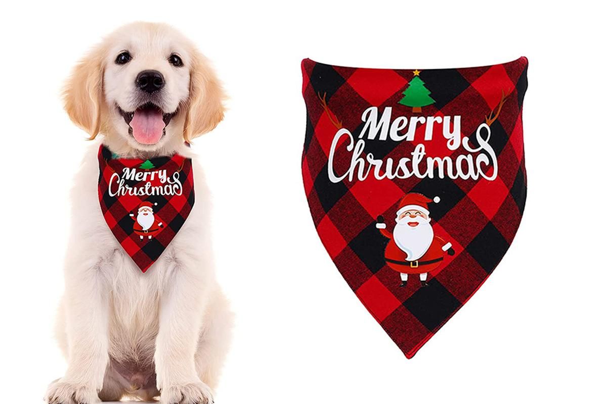 Christmas Pet Triangle Scarf Dog Bandana Pet Wearable Accessories Red | Hat