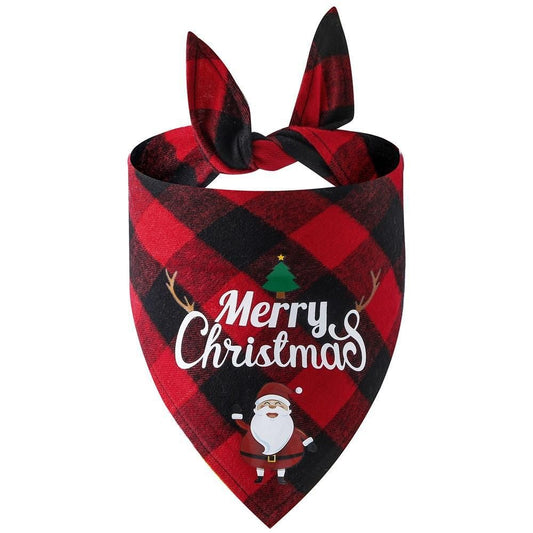Christmas Pet Triangle Scarf Dog Bandana Pet Wearable Accessories Red