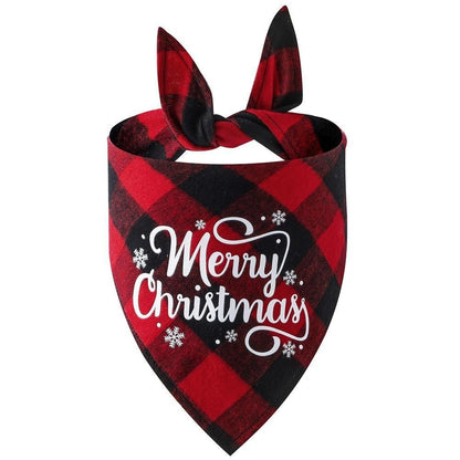 Christmas Pet Triangle Scarf Dog Bandana Pet Wearable Accessories Red