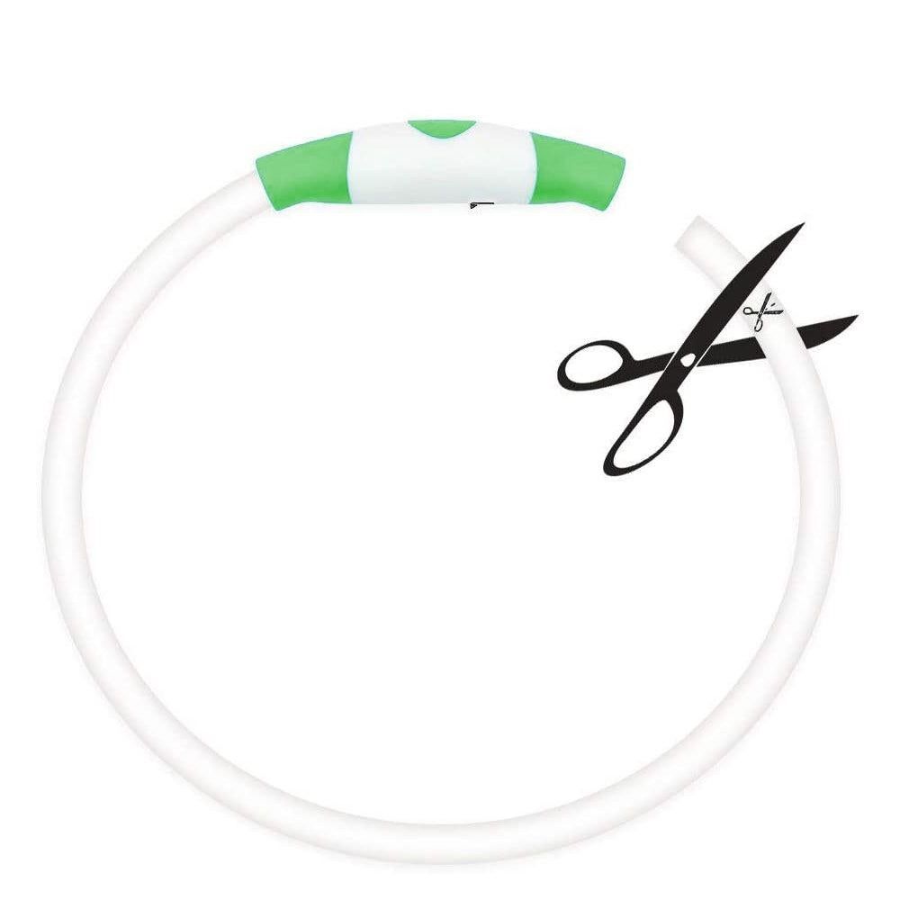 Light-Up Pet Dog Collars USB Rechargeable Pet Collar Adjustable Size | Green (2)