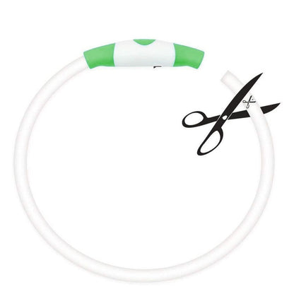 Light-Up Pet Dog Collars USB Rechargeable Pet Collar Adjustable Size | Green