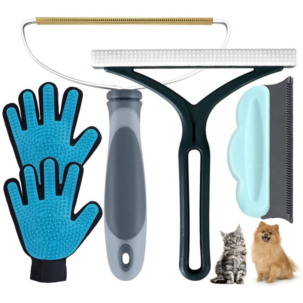 5Pcs Set Pet Hair Removers Dog Cat Hair Lint Removal Tool for Carpets