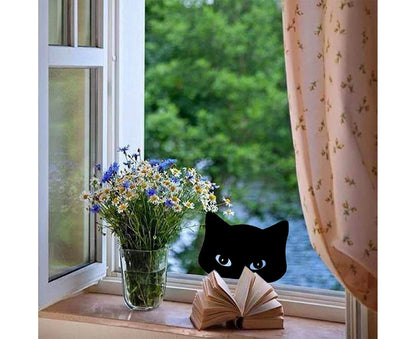 Peeping Cat Garden Stake Insert Decoration Set A