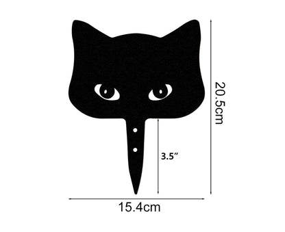 Peeping Cat Garden Stake Insert Decoration Set A