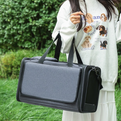 Multifunctional Pet Travel Bag: Large Capacity | Black
