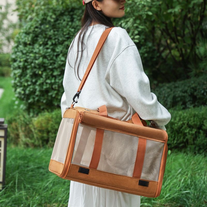 Multifunctional Pet Travel Bag: Large Capacity | Brown