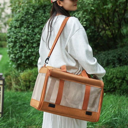 Multifunctional Pet Travel Bag: Large Capacity | Brown