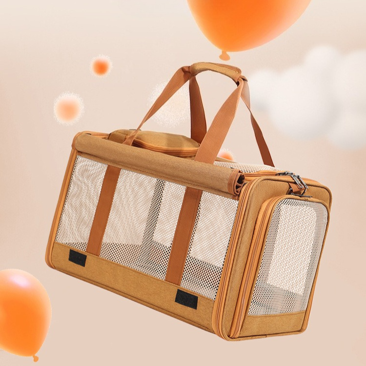 Multifunctional Pet Travel Bag: Large Capacity | Brown
