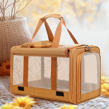 Multifunctional Pet Travel Bag: Large Capacity | Brown