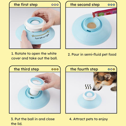 Pet Slow Feeder Bowl | Non-Slip Puzzle Feeder | Cat & Dog