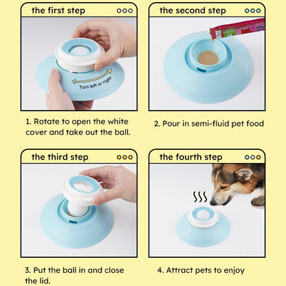 Pet Slow Feeder Bowl | Non-Slip Puzzle Feeder | Cat & Dog | Yellow