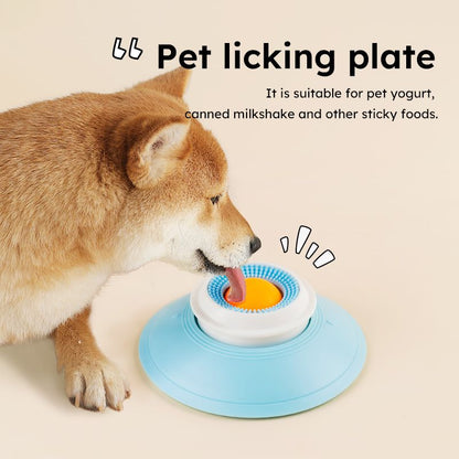 Pet Slow Feeder Bowl | Non-Slip Puzzle Feeder | Cat & Dog | Yellow