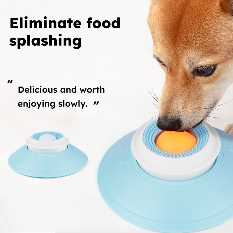 Pet Slow Feeder Bowl | Non-Slip Puzzle Feeder | Cat & Dog | Yellow