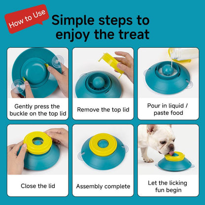 Slow Feeder Lick Bowl, Universal for Cats and Dogs | Green