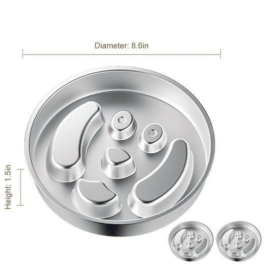 2-Piece Stainless Steel Slow Feeder Set for Pets | Design