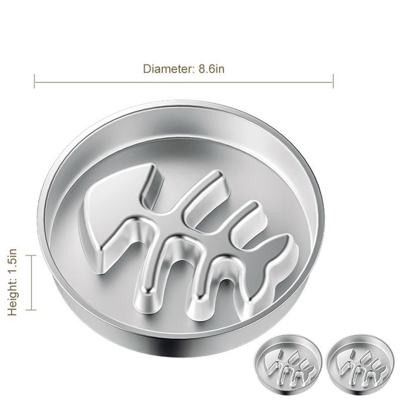 2-Piece Stainless Steel Slow Feeder Set for Pets