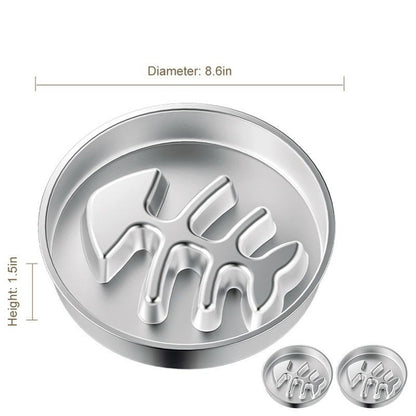 2-Piece Stainless Steel Slow Feeder Set for Pets