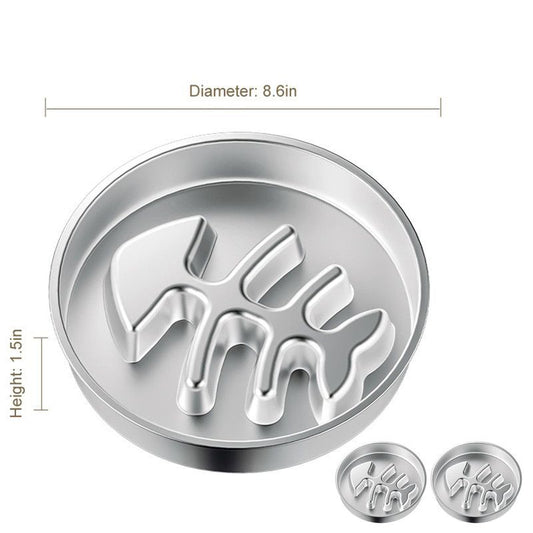 2-Piece Stainless Steel Slow Feeder Set for Pets