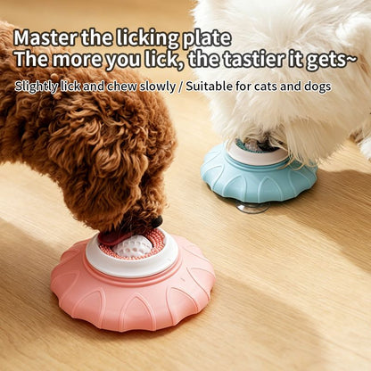 Pet Slow Feeder Bowl | Non-Slip Puzzle Feeder | Cat & Dog | Pink