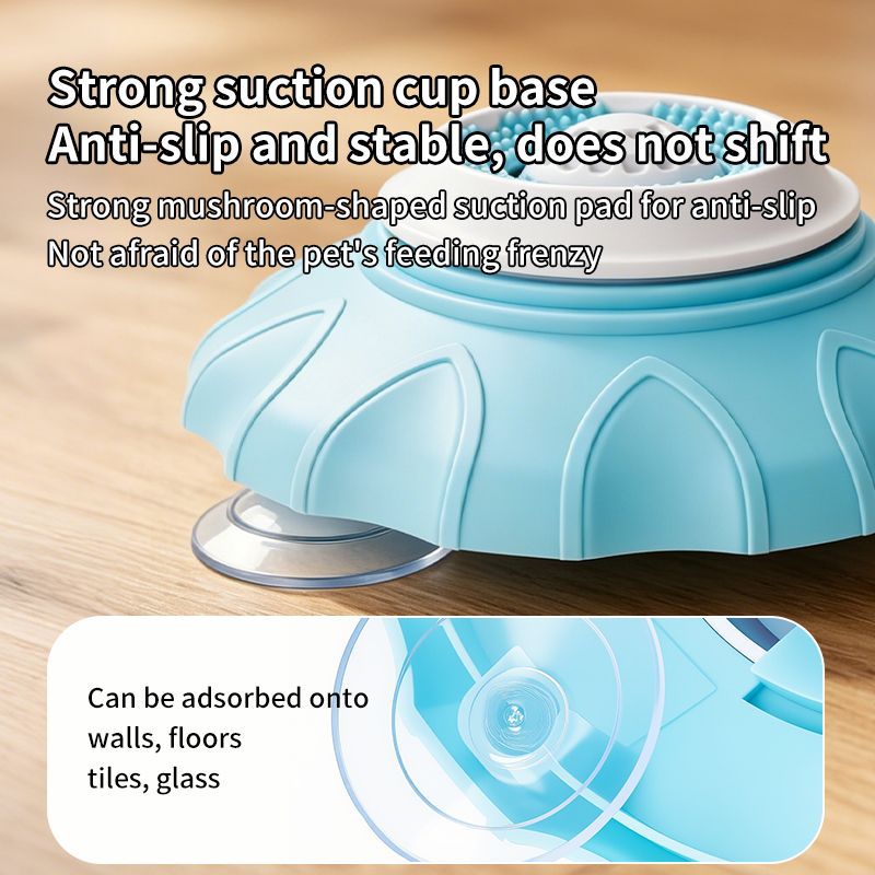 Pet Slow Feeder Bowl | Non-Slip Puzzle Feeder | Cat & Dog | Blue
